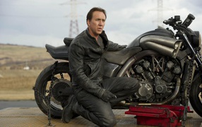 Nicolas Cage and his motorbike