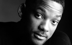 Will Smith in black and white