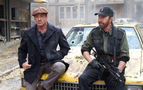 	   Sylvester Stallone in the Expendables 2 movie