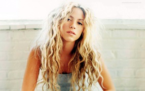 Shakira with her hair