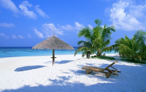 Relax on the white beach