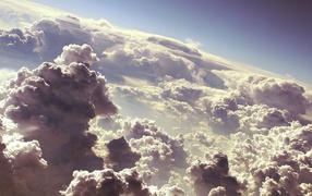 Вид на облака из самолета