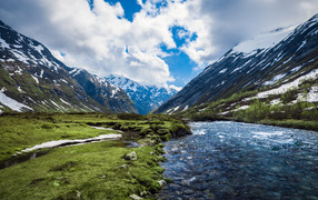 	   Mountain river in Norway