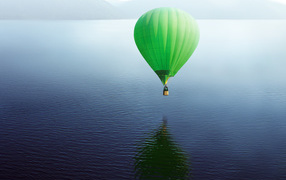 Balloon over the sea