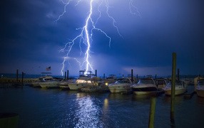 Lightning struck the boat