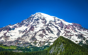Stratovolcano Mount Rainier, Washington, USA