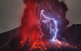 Terrifying eruption
