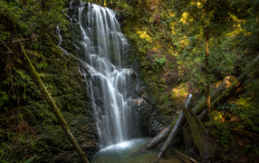 Beautiful waterfall in California, USA