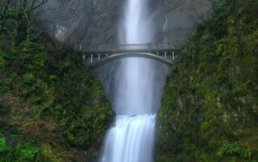 Bridge over the waterfall