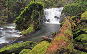 Small, beautiful waterfall in the U.S.