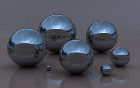 Блестящие шары с отражением