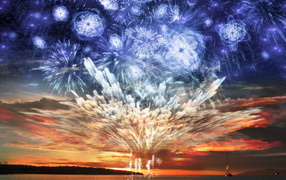 	   Fireworks in the sky