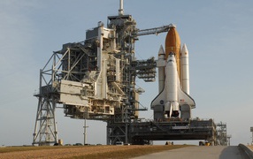 Shuttle on the launch pad