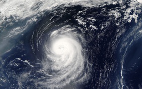 	  View of the cyclone from space
