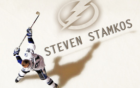 Hockey player Tampa bay Steven Stemkos on the ice