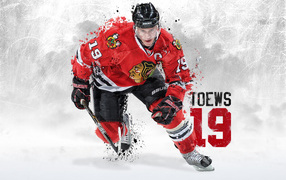 Player of Chicago Jonathan Toews number 19