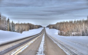 Прямая зимняя дорога