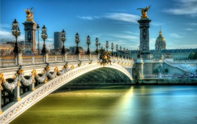 Bridge on the River in Paris