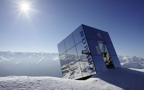 Crystal cube in the ski resort of Serfaus, Austria