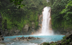 Celeste waterfall in Costa rica