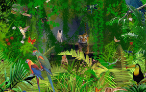 Джунгли животных в Коста-Рике