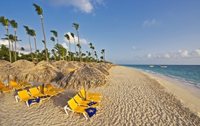 Золотой пляж на курорте Кайо Энсеначос, Куба