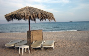 Пляж на курорте Таба, Египет