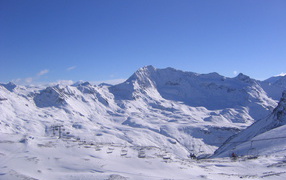 Active holiday in the ski resort of Tignes, France