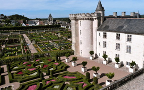 Парк у замка в Луаре, Франция