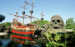 Пиратский корабль в Диснейленде, Франция
