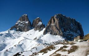 Альпы на горнолыжном курорте Арабба, Италия