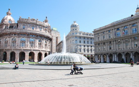 Площадь в Генуе, Италия