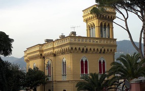 Castle in the resort of Rapallo, Italy