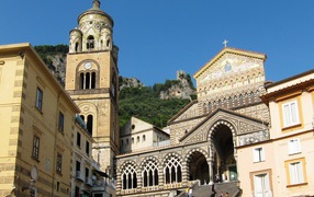 Cathedral at the resort in Amalfi, Italy
