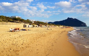 Golden Beach in the resort of Sabaudia, Italy