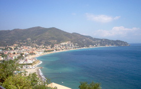 Panorama at the resort Spotorno, Italy