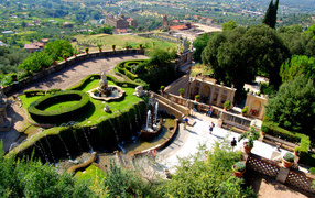 Панорама города в Тиволи, Италия