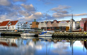 Вид на набережную в Осло
