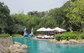 Recreation park in the resort of Hua Hin, Thailand