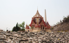 Temple on the coast in the resort of Hua Hin, Thailand