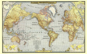 Старая домашняя карта Мира