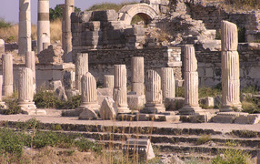 Старинные развалины в Эфесе, Турция