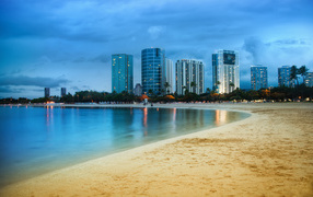 Песчаный пляж в Майами