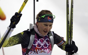 Анастасия Кузьмина словацкая биатлонистка золотая медаль в Сочи 2014 год
