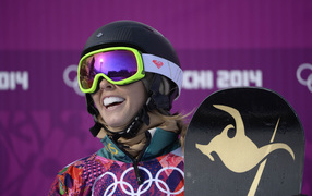 Australian snowboarder Torah Bright silver medal at the Olympic Games in Sochi 2014
