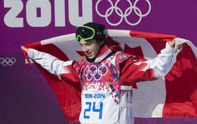 Canadian snowboarder Mark Makmorris at the Olympics in Sochi