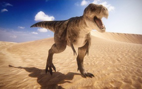 Динозавр в пустыне