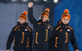 Dutch skater Jan Smeekens at the Olympics in Sochi