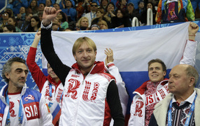 Evgeni Plushenko gold medalist at the Olympic Games in Sochi
