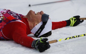 Winner of two gold medals ski racer Dario Cologna of Switzerland
